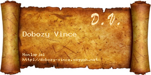 Dobozy Vince névjegykártya