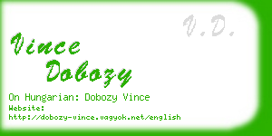 vince dobozy business card